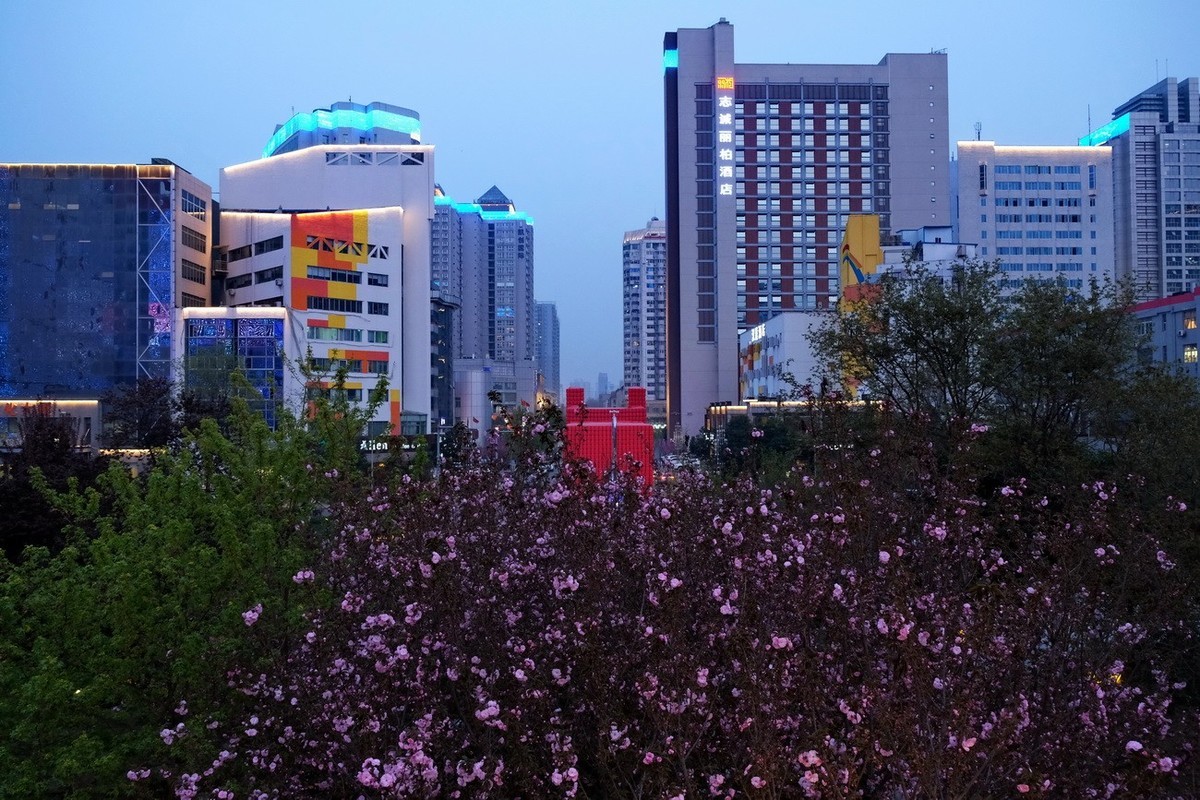 西安创业咖啡街夜景