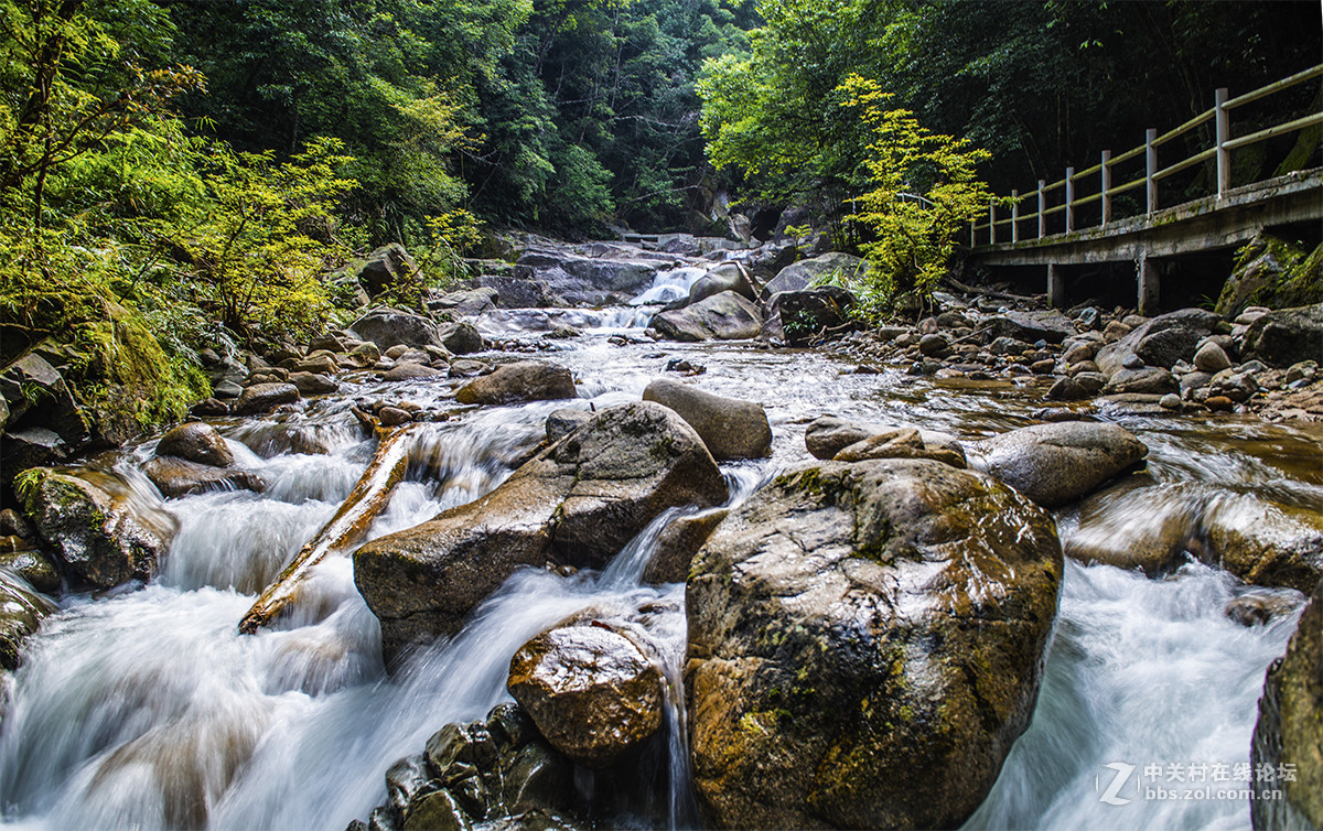 山间小溪车村图片