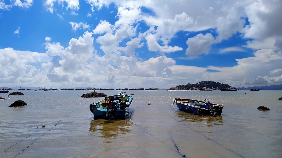 手机随拍台山赤溪的小海滩
