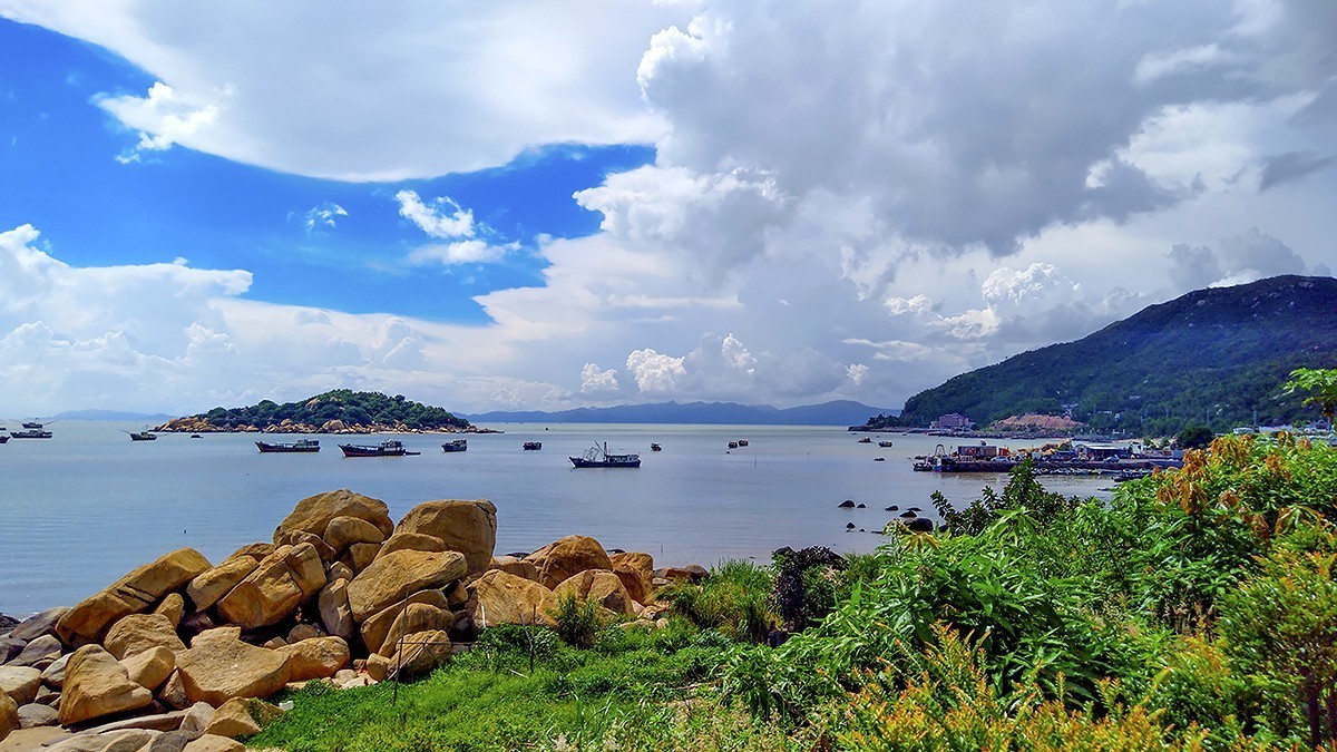 手机随拍台山赤溪的小海滩