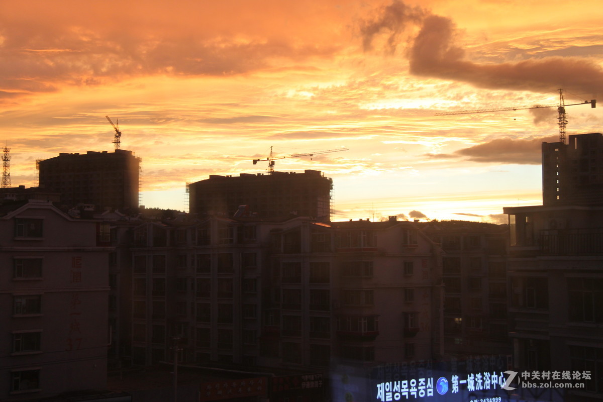 家里拍夕阳！