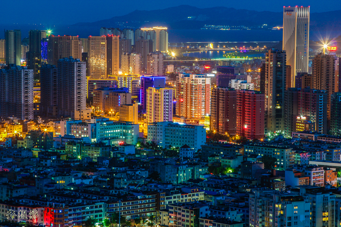 你好八月乐清夜景