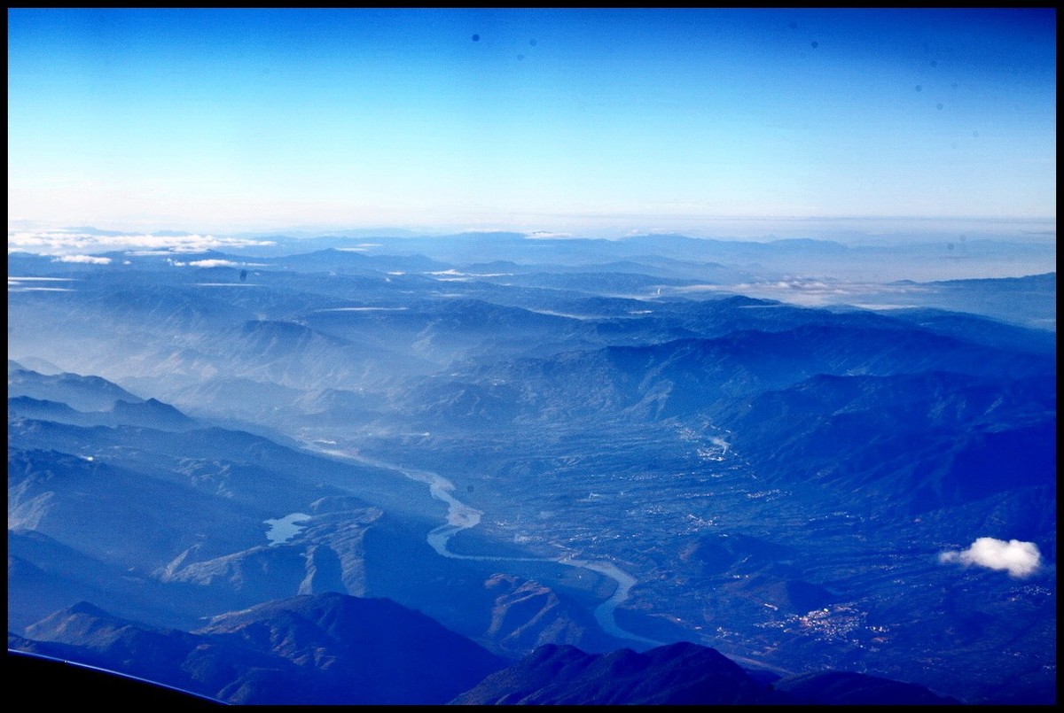 航班上拍摄大地山川
