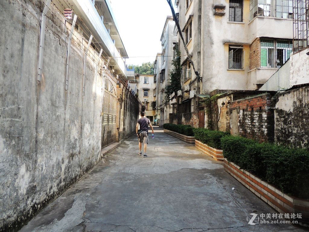 跟随儿子故地重游