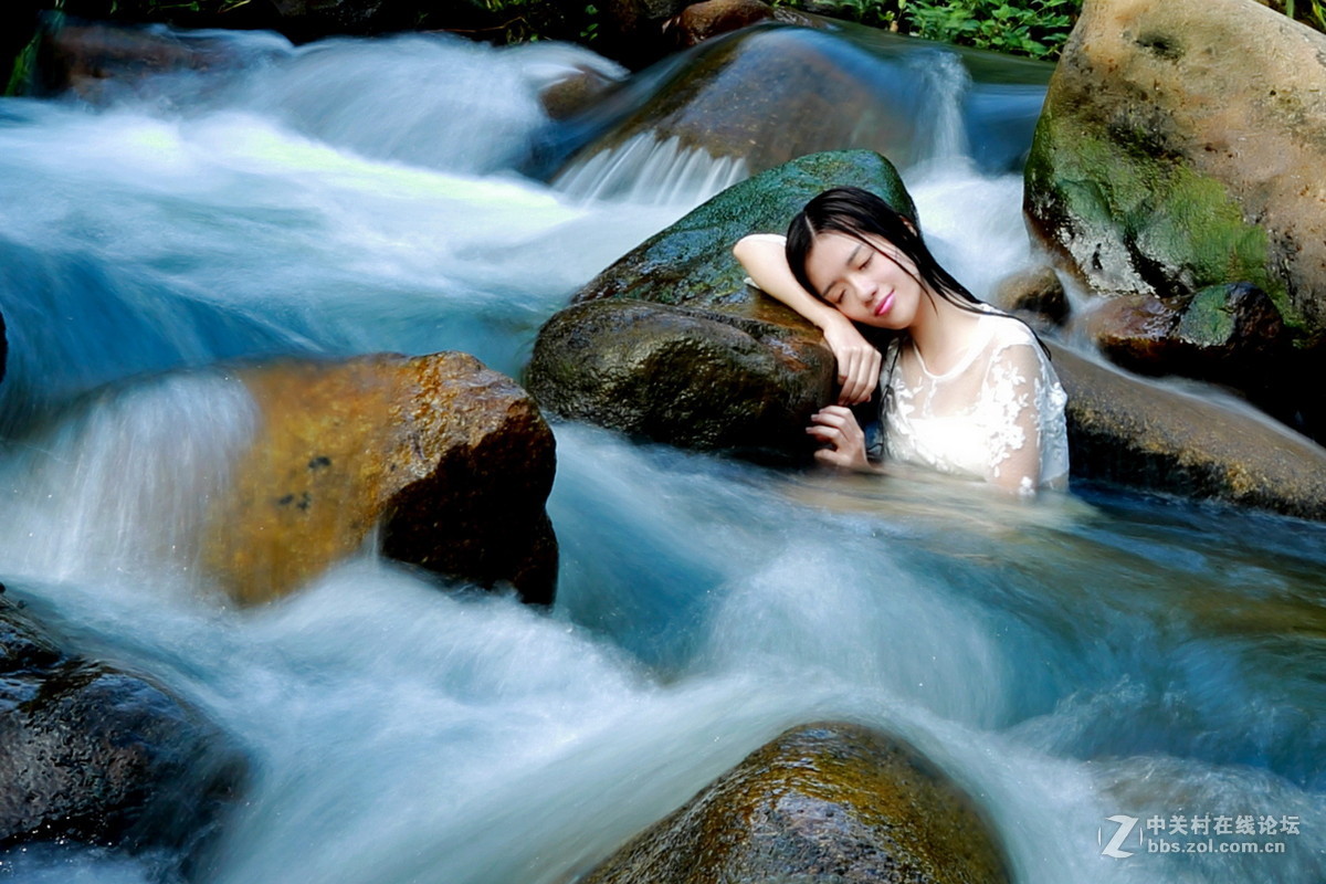 慢门水景人像水相依若曦