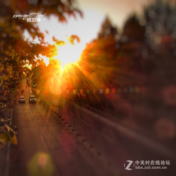 夕阳映边城