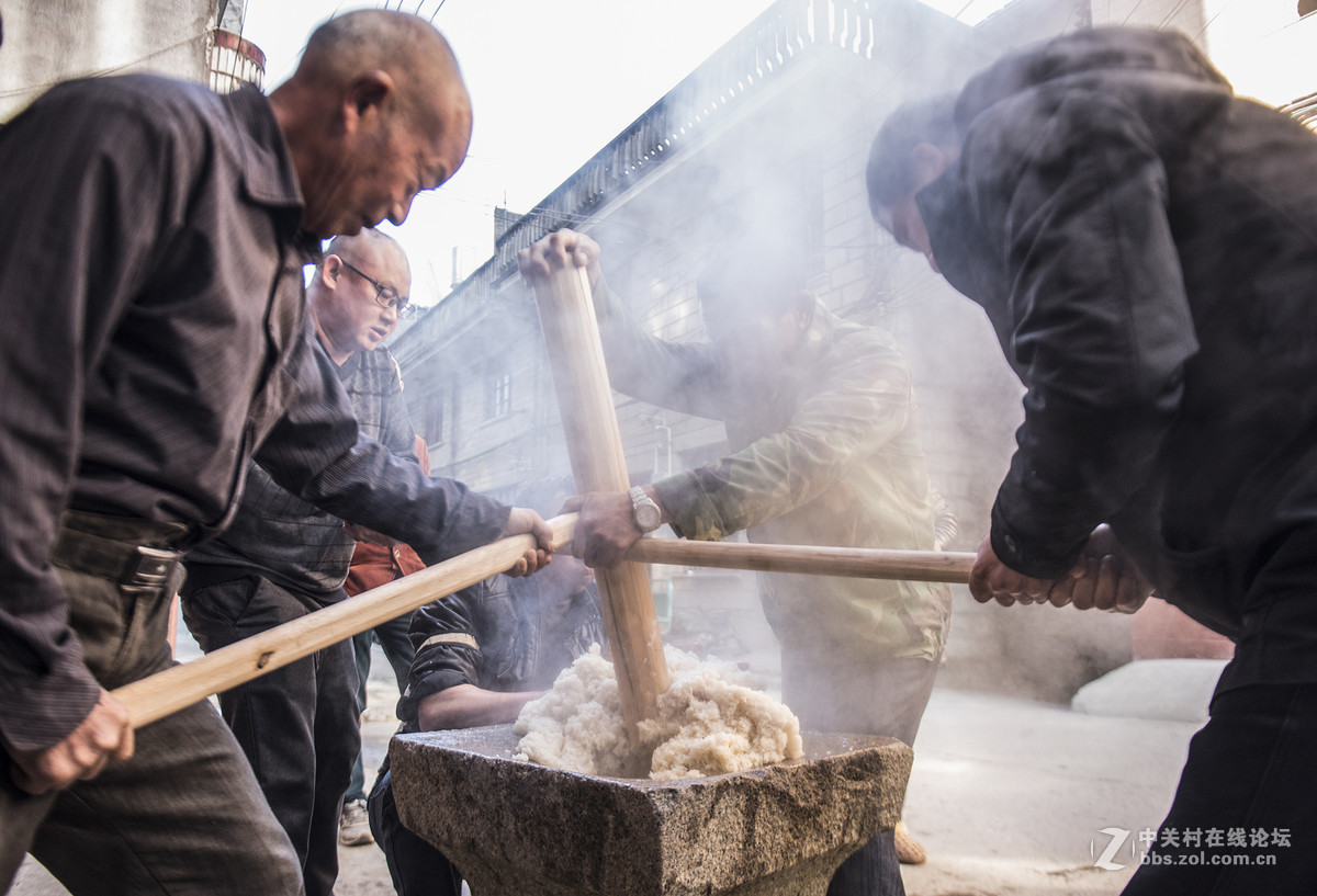 传统糍粑的制作过程图片