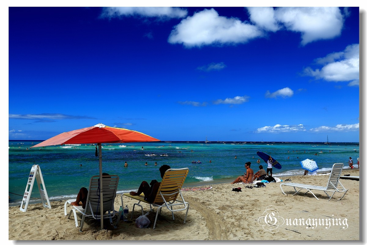 夏威夷威基基海滩风光贺好友“凡尘光影”人文纪实版履新