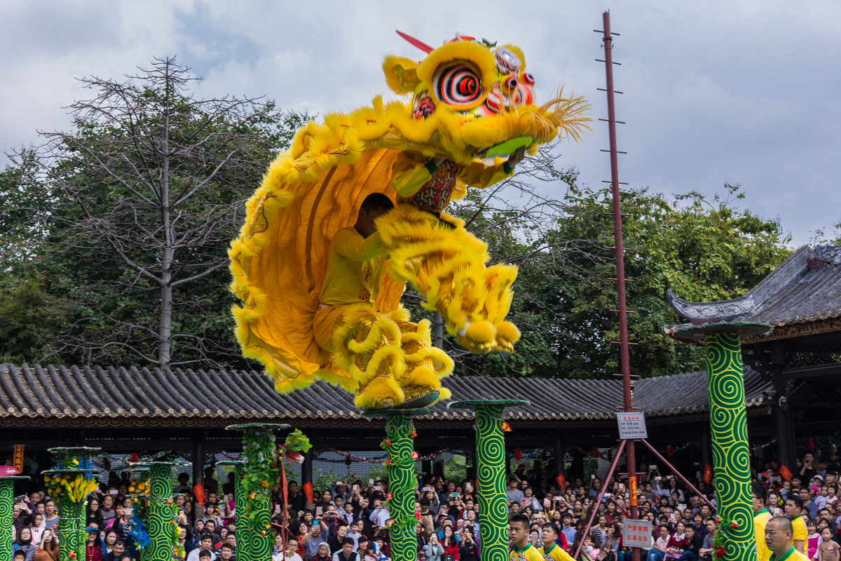 醒狮贺岁用nex配适马的s30sigma3028exdn镜头摄于佛山祖庙
