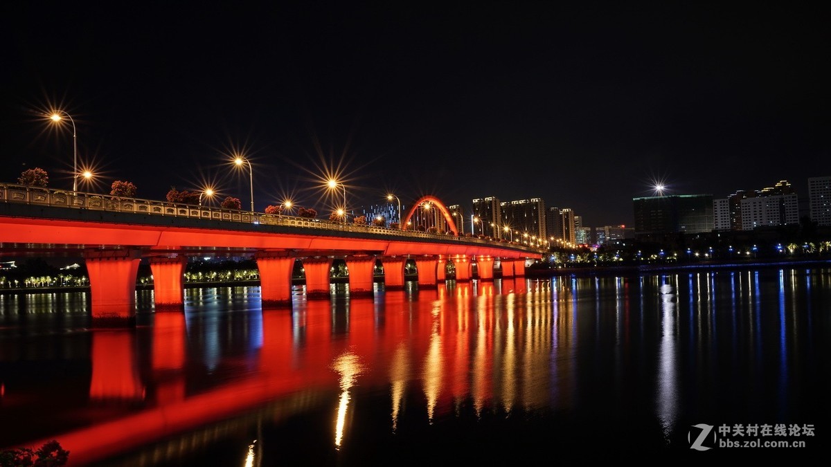 厦门海湾湖色夜景小片