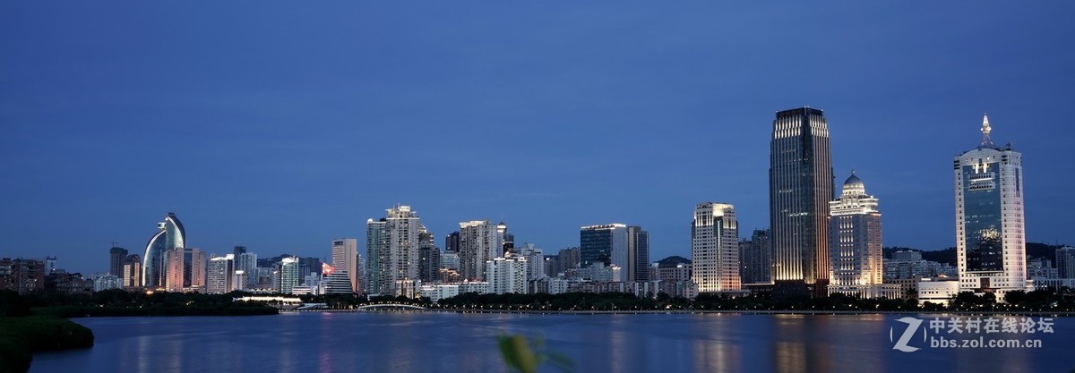 厦门海湾湖色夜景小片