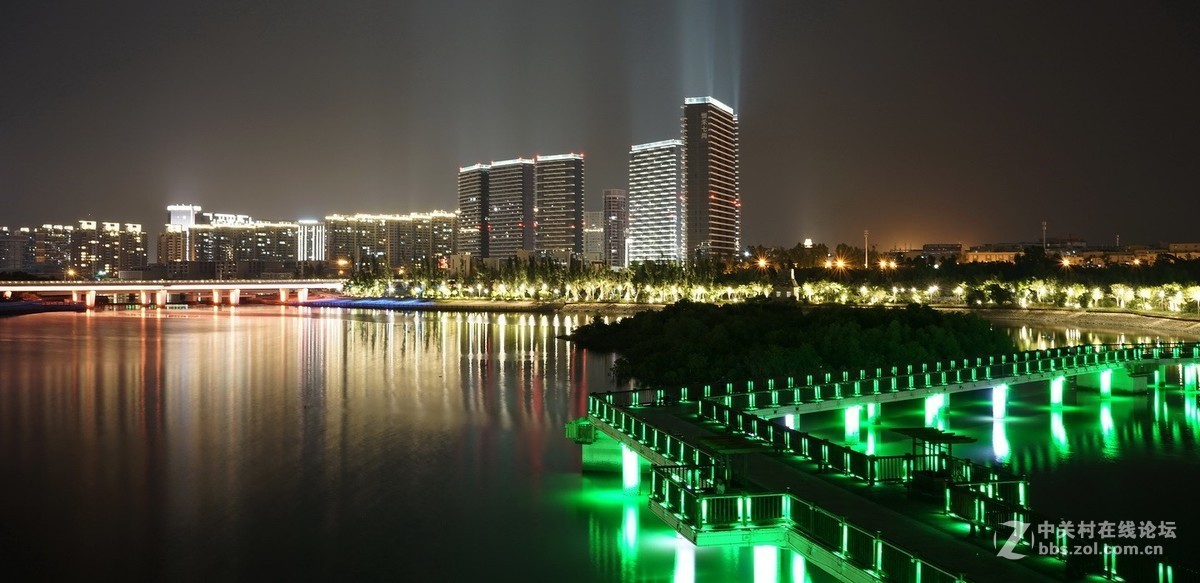 厦门海湾湖色夜景小片