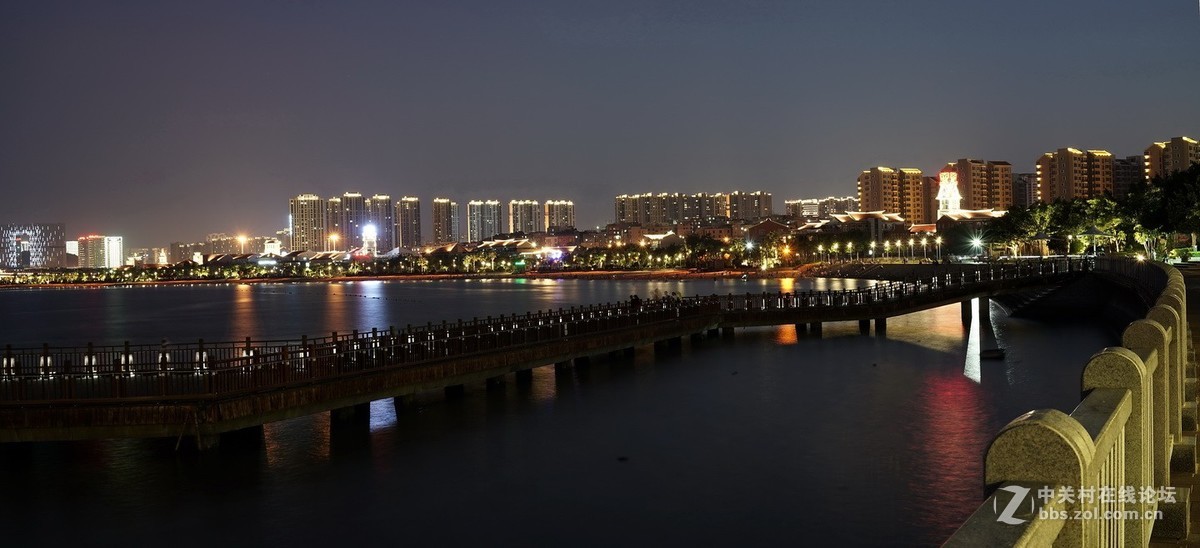 厦门海湾湖色夜景小片