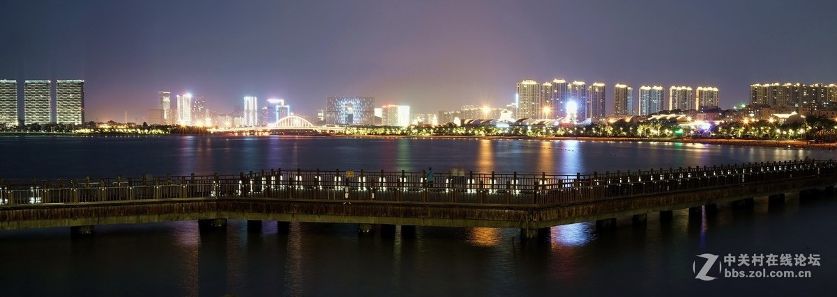 厦门海湾湖色夜景小片