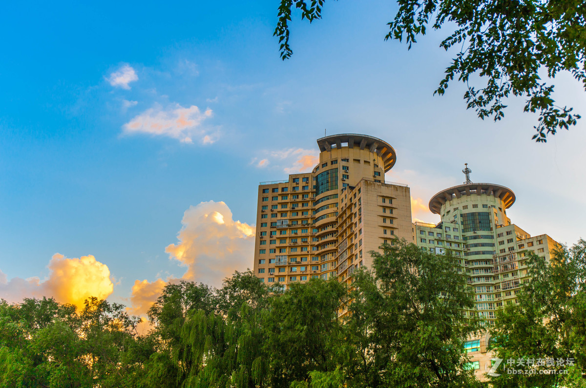 傍晚的沈阳万柳塘