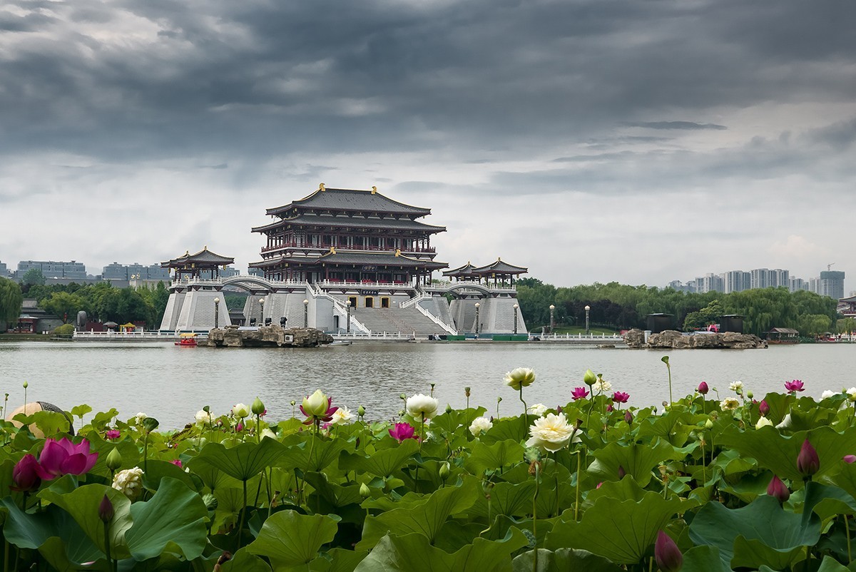 阴云下的芙蓉园