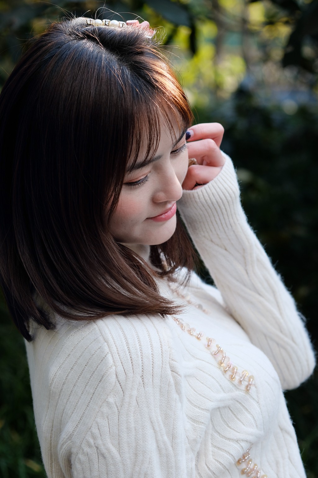 跟着富士摄影群周末大雁塔春晓苑内学习拍人像