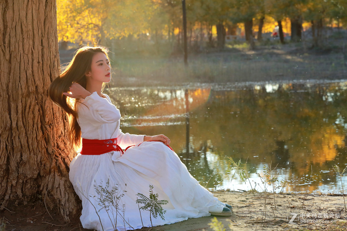 额济纳旗之胡杨林蹭拍美女