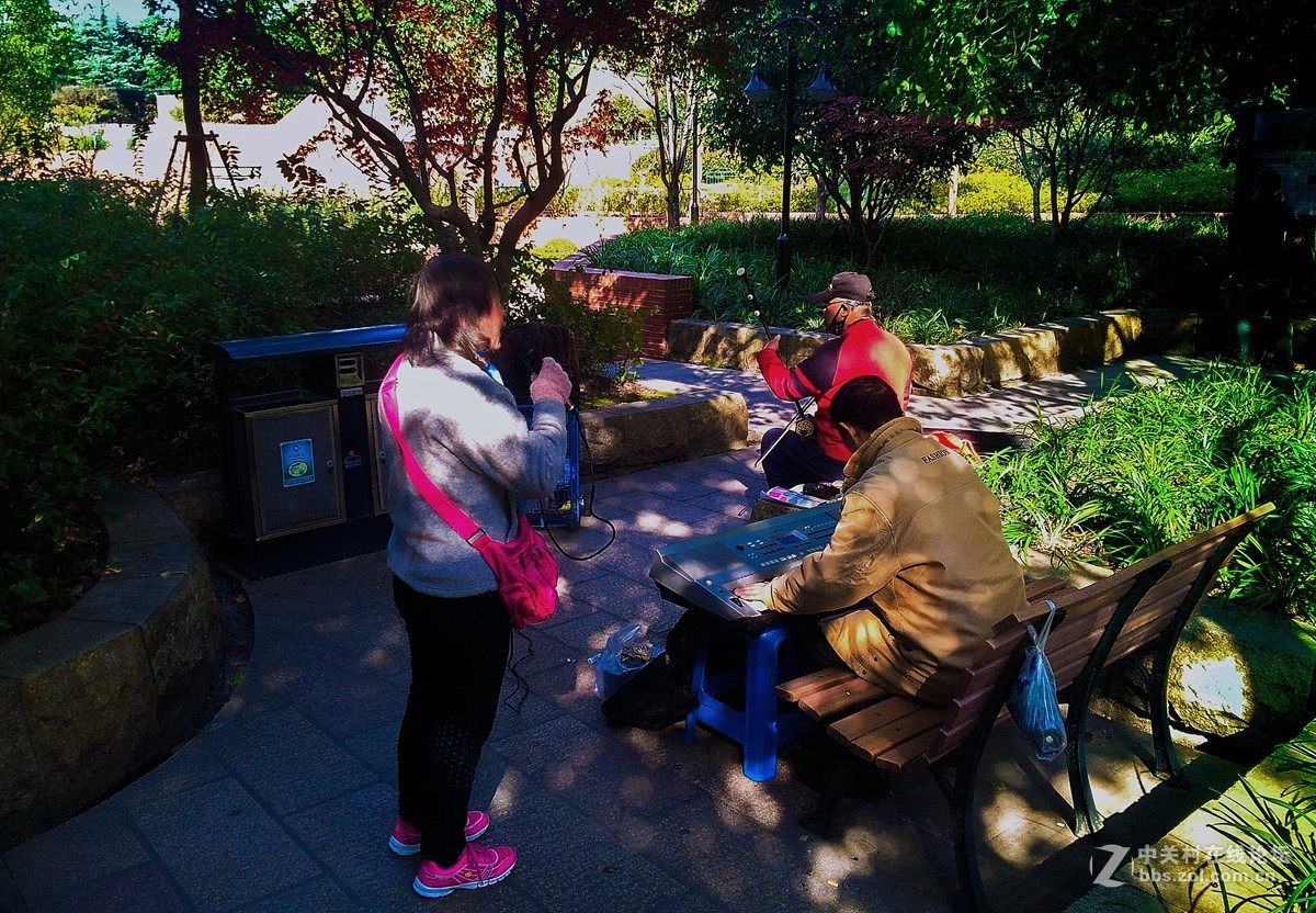 一组公园人物手机杂拍