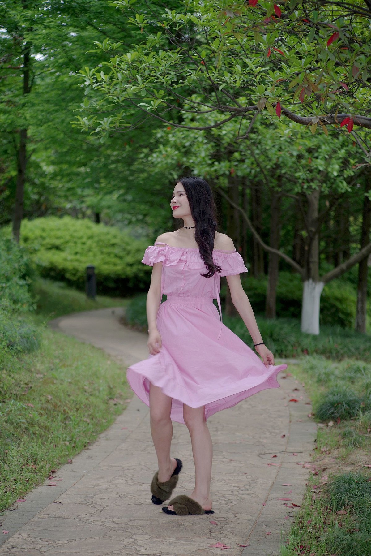 环境人像外拍琴台公园清新美女