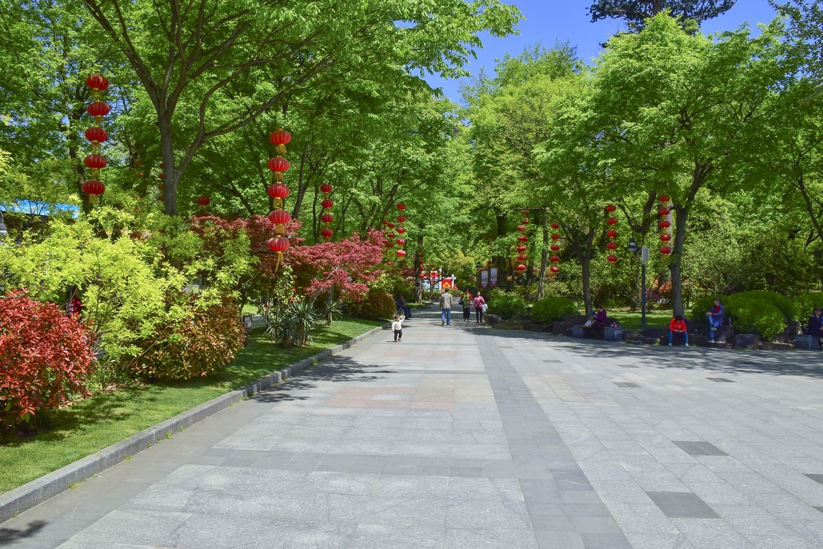 无锡锡惠公园及惠山历史名胜区的春天