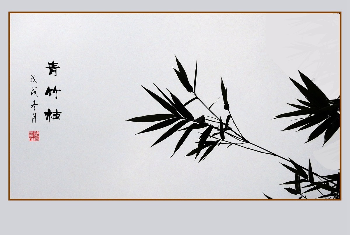 逆光瘦竹更幽雅