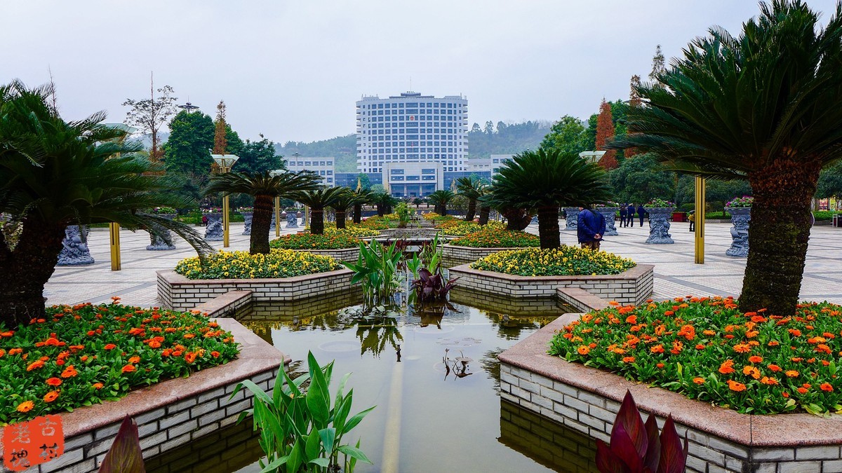 松下小七拍大足宏声广场