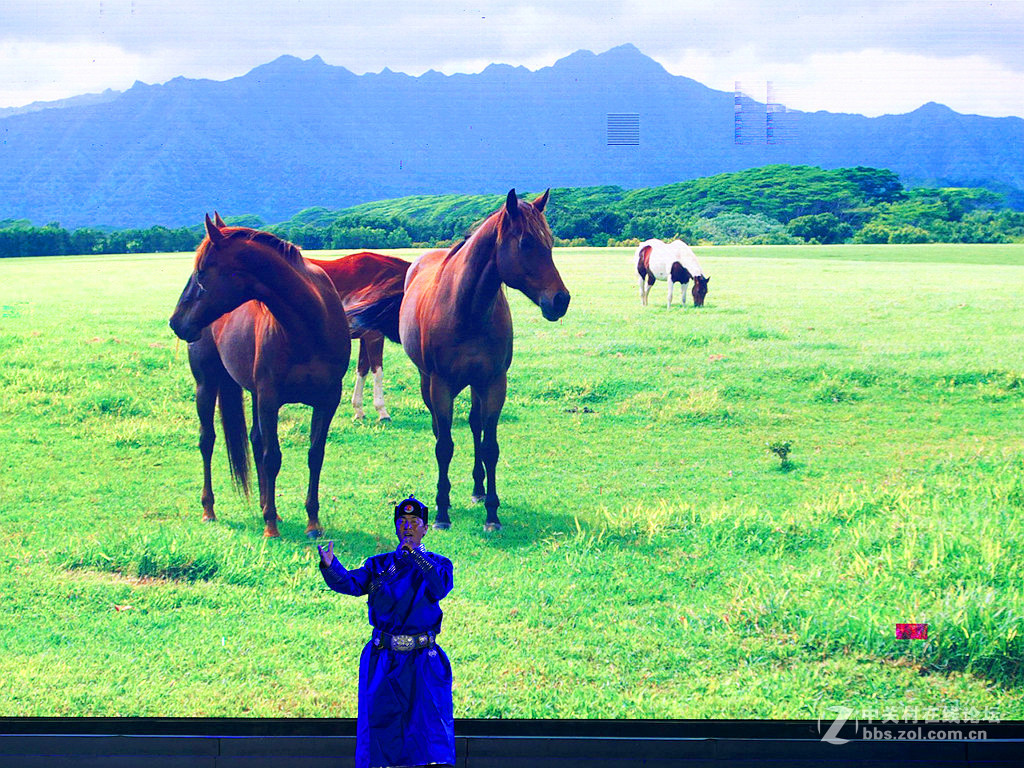 手持露天舞台夜景