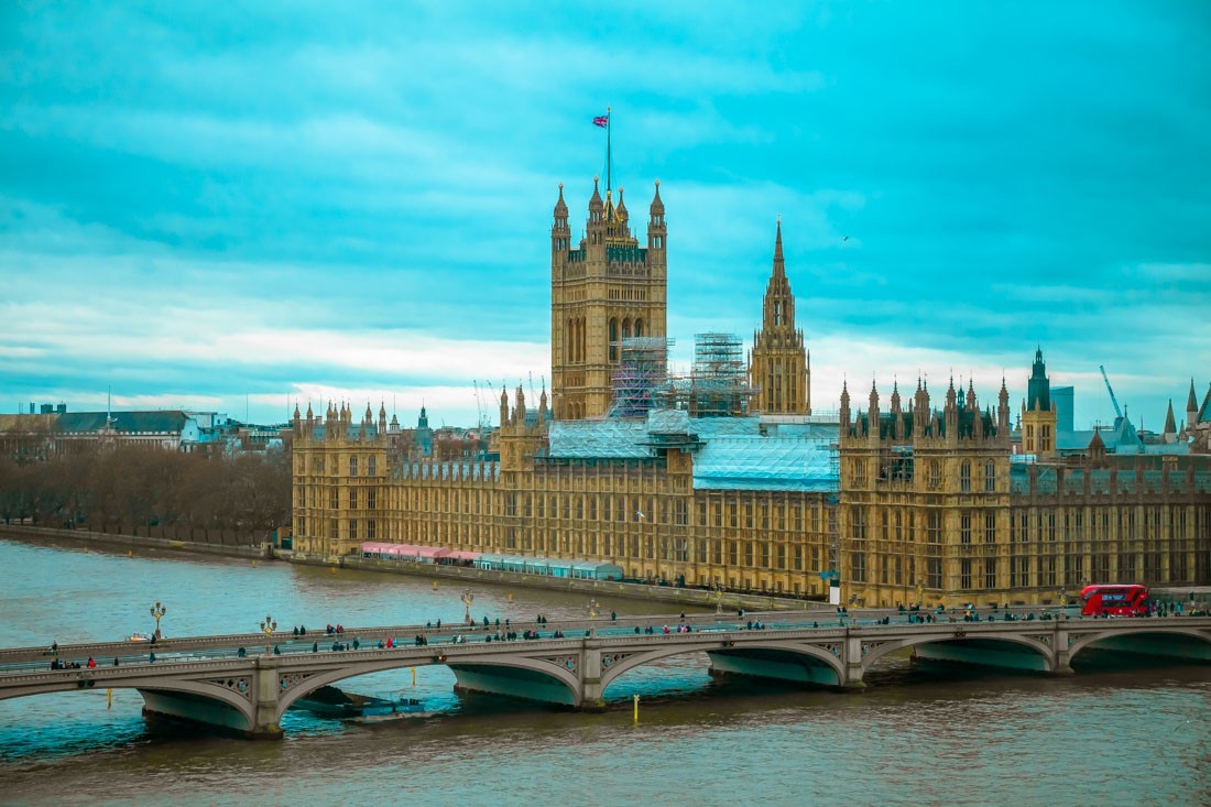 伦敦眼俯瞰伦敦城