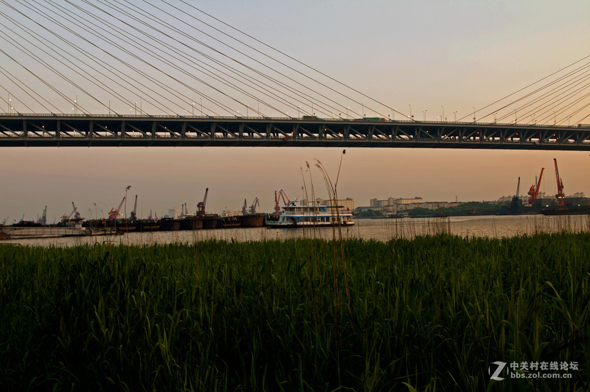 黄昏后的闵浦大桥