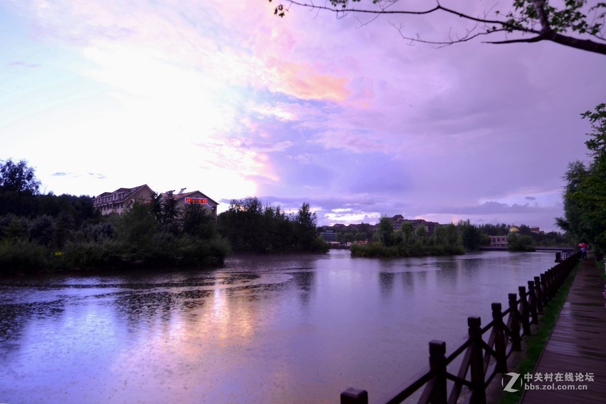 长白山脚下二道白河镇——夕阳美