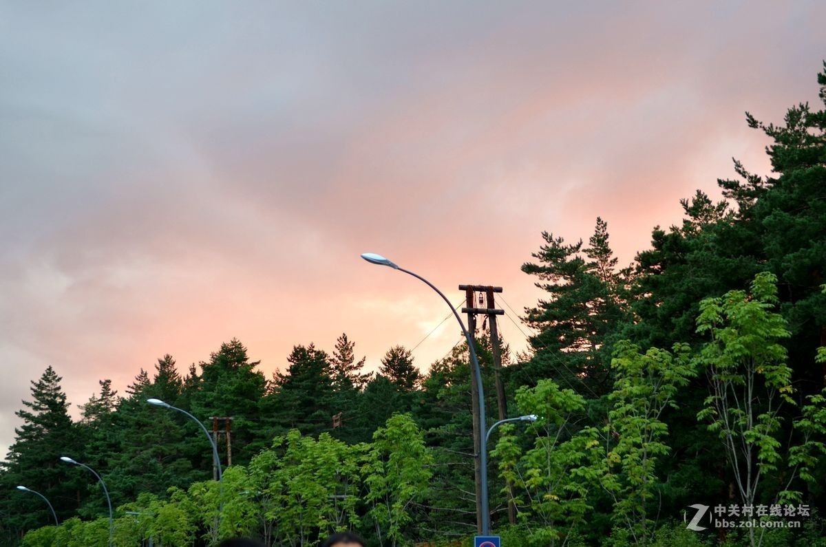 长白山脚下二道白河镇——夕阳美