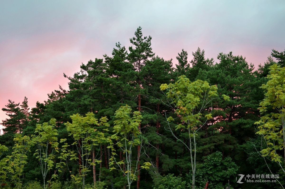 长白山脚下二道白河镇——夕阳美