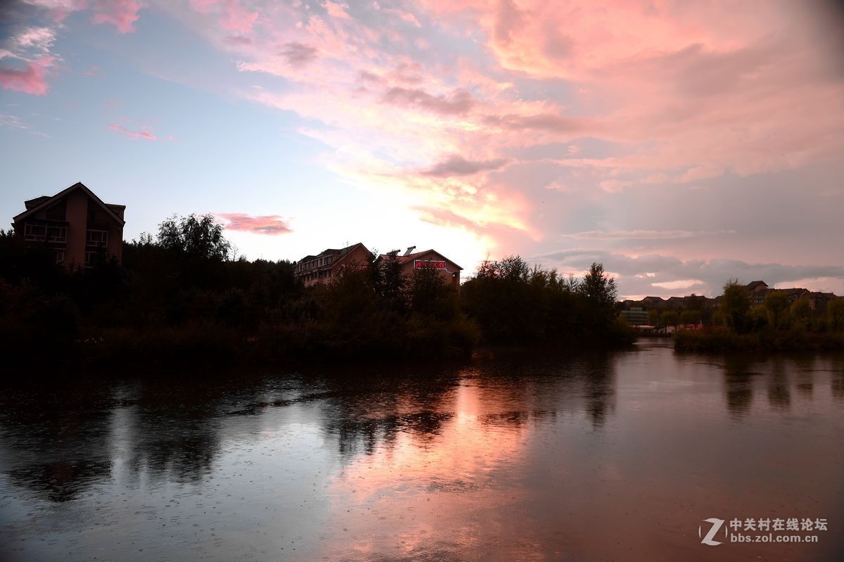 长白山脚下二道白河镇——夕阳美