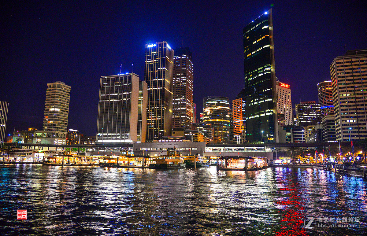 悉尼落日之夜景