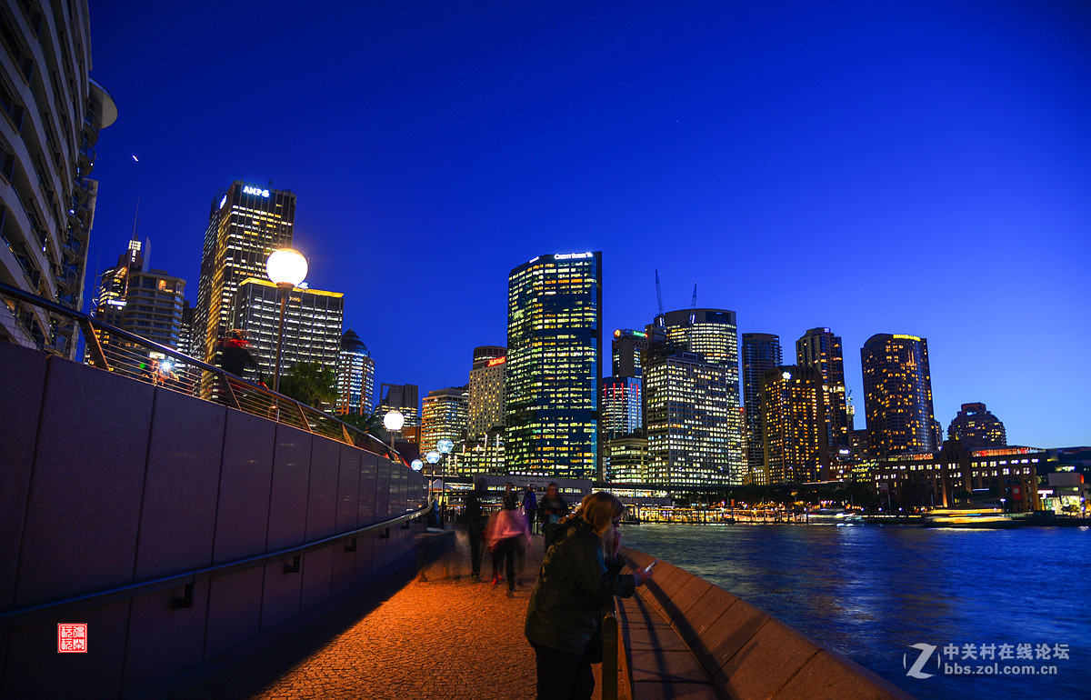 悉尼落日之夜景