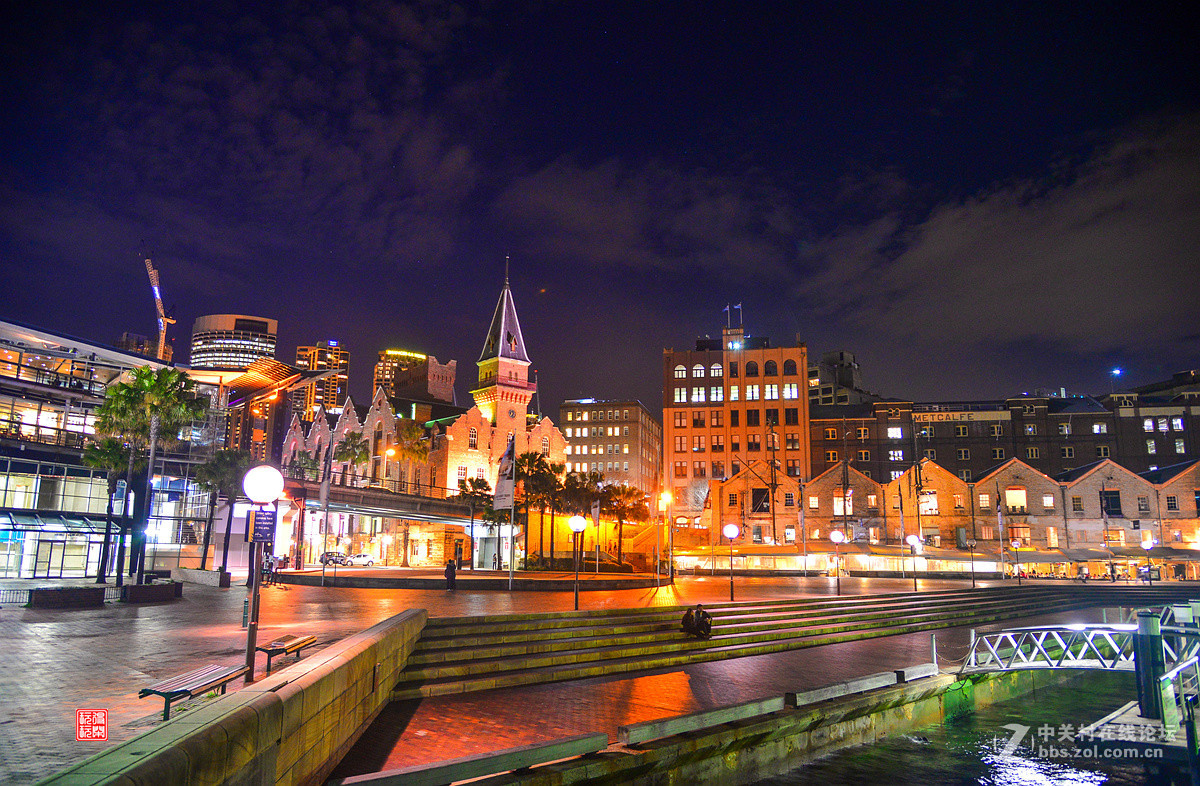 悉尼落日之夜景