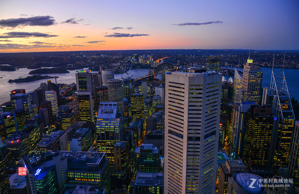 悉尼落日之夜景