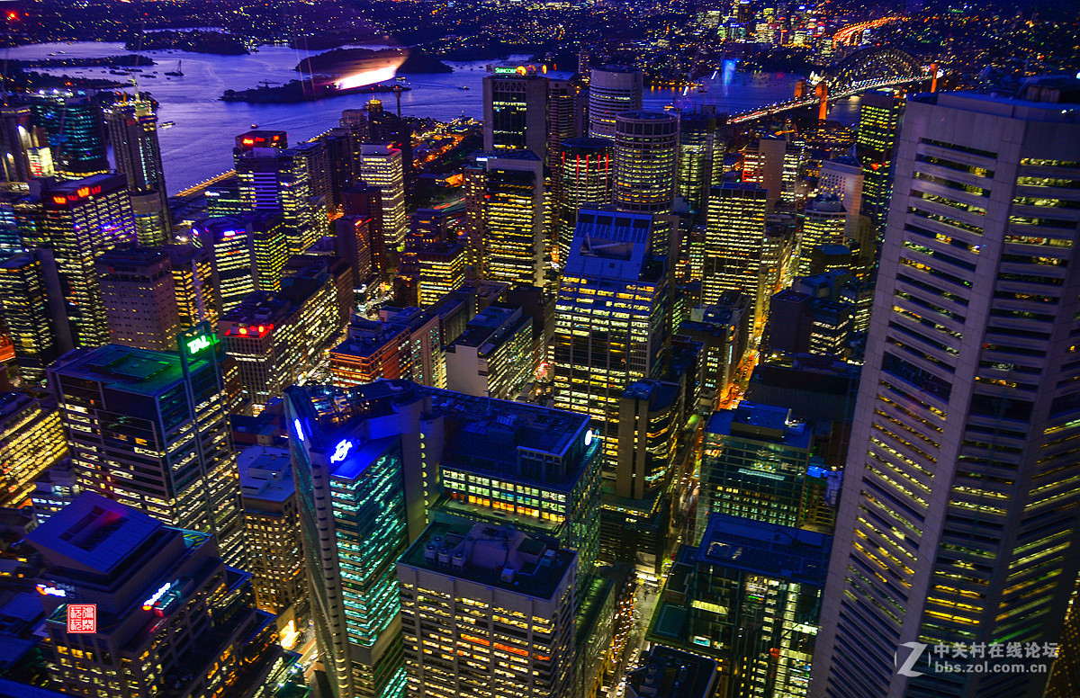 悉尼落日之夜景