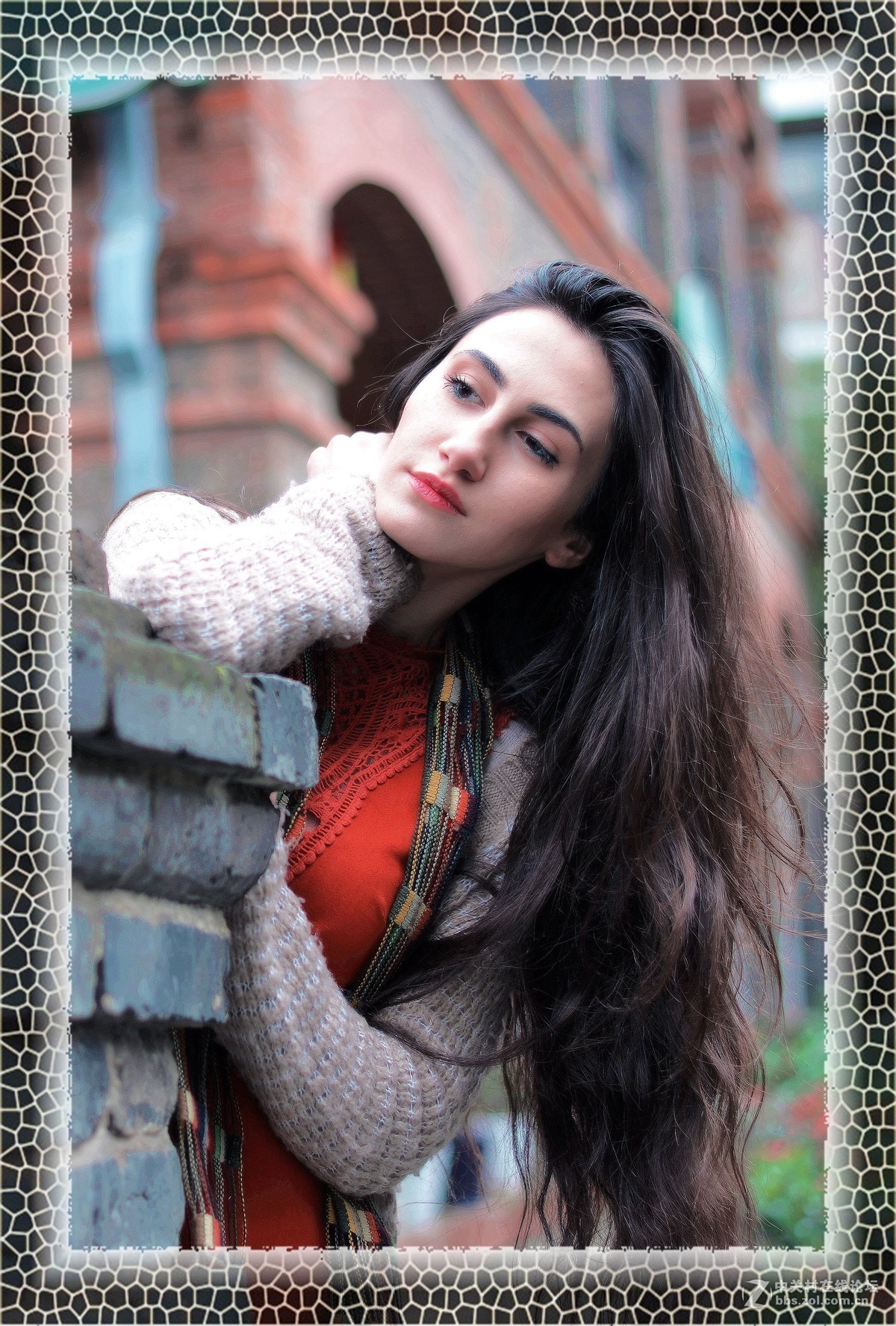 街拍美丽的希腊女孩