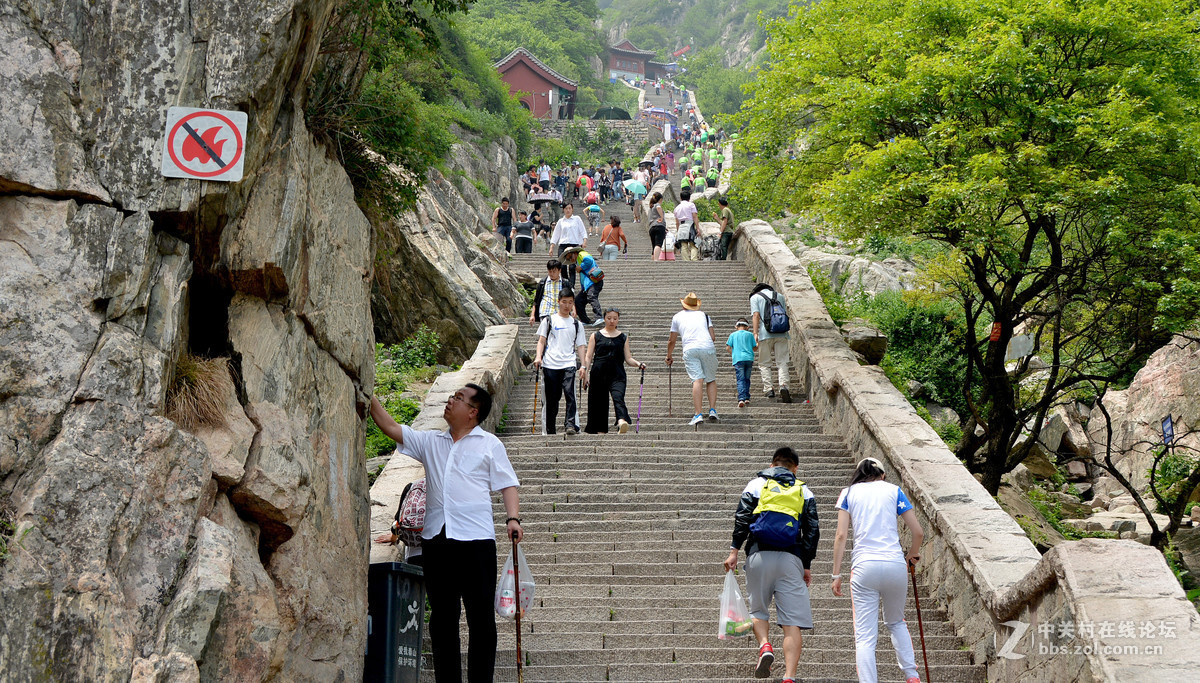 勇于攀登泰山的人们！