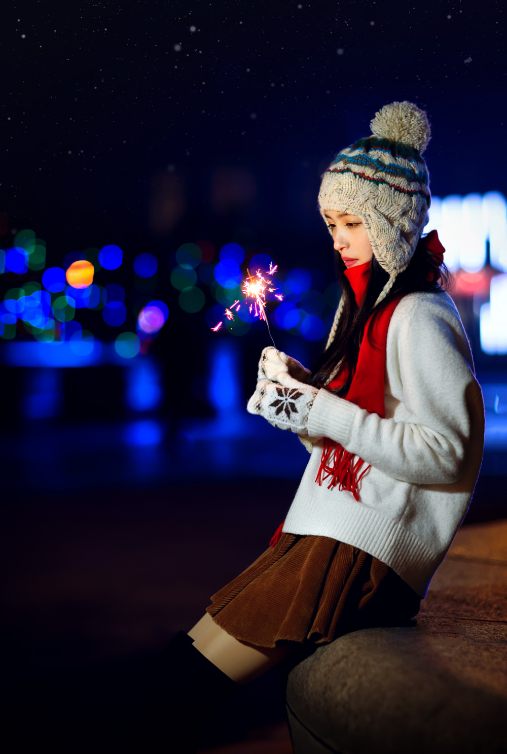 夜景人像 —— 妍儿