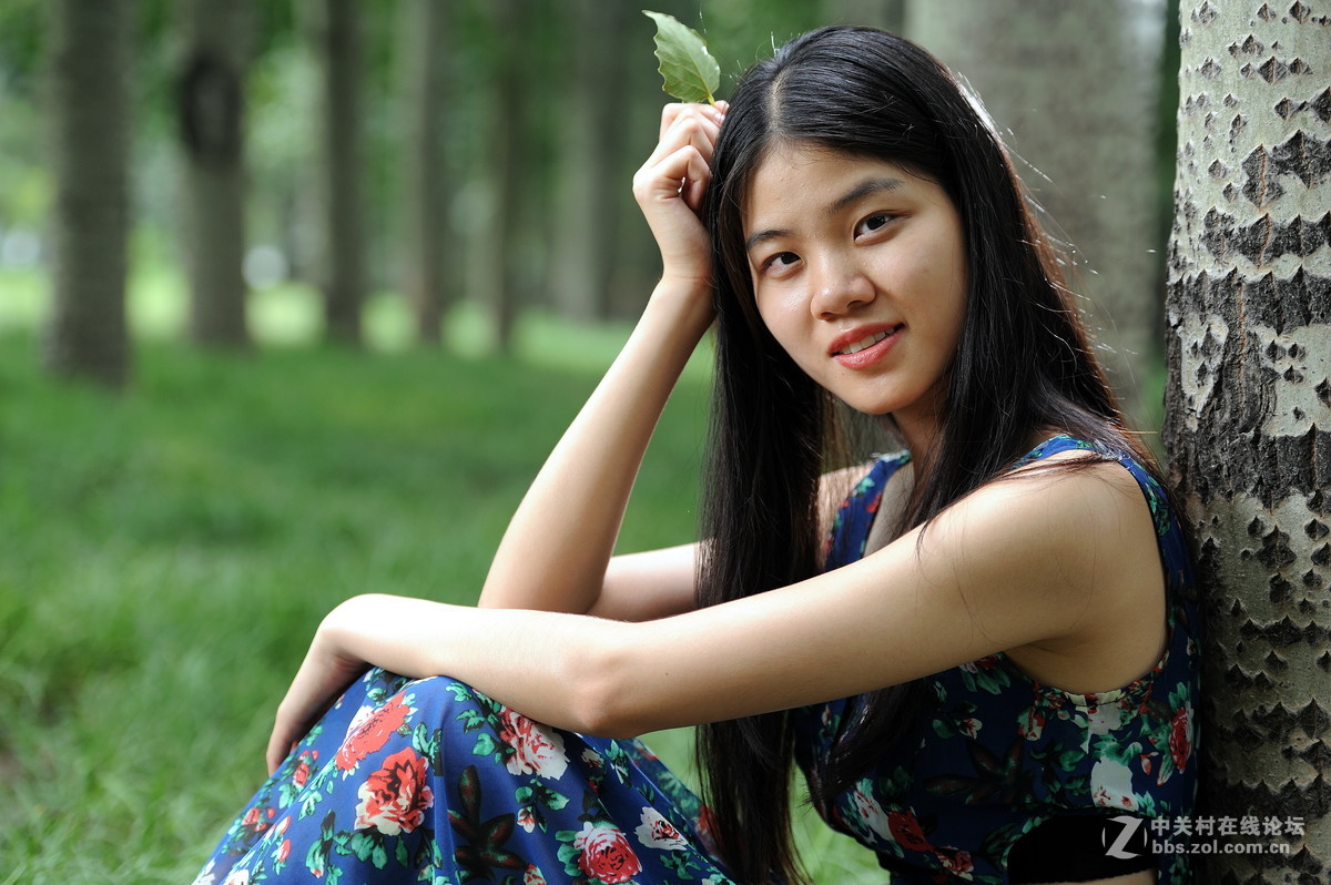 尼康70200大竹炮朝阳公园美女人像外拍