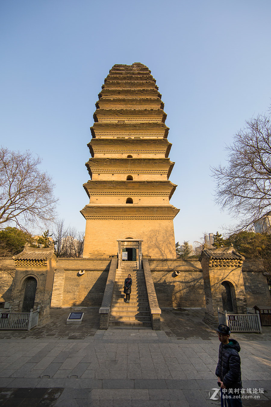 冬日里的西安小雁塔