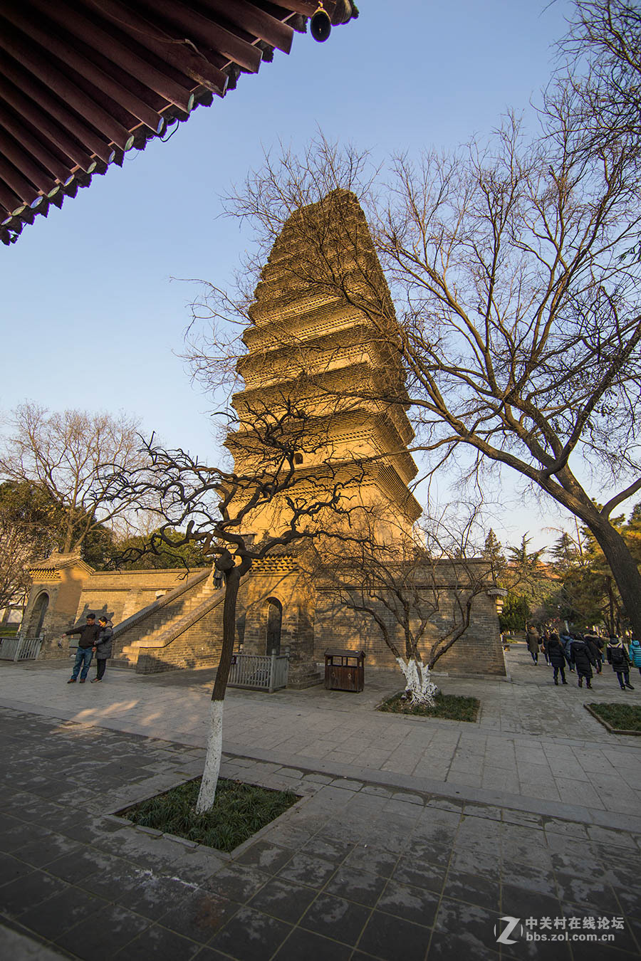 冬日里的西安小雁塔