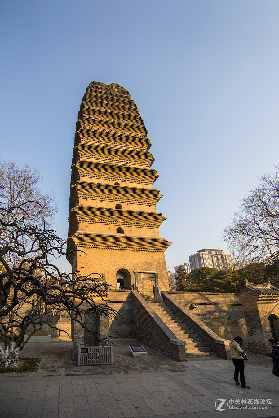 冬日里的西安小雁塔