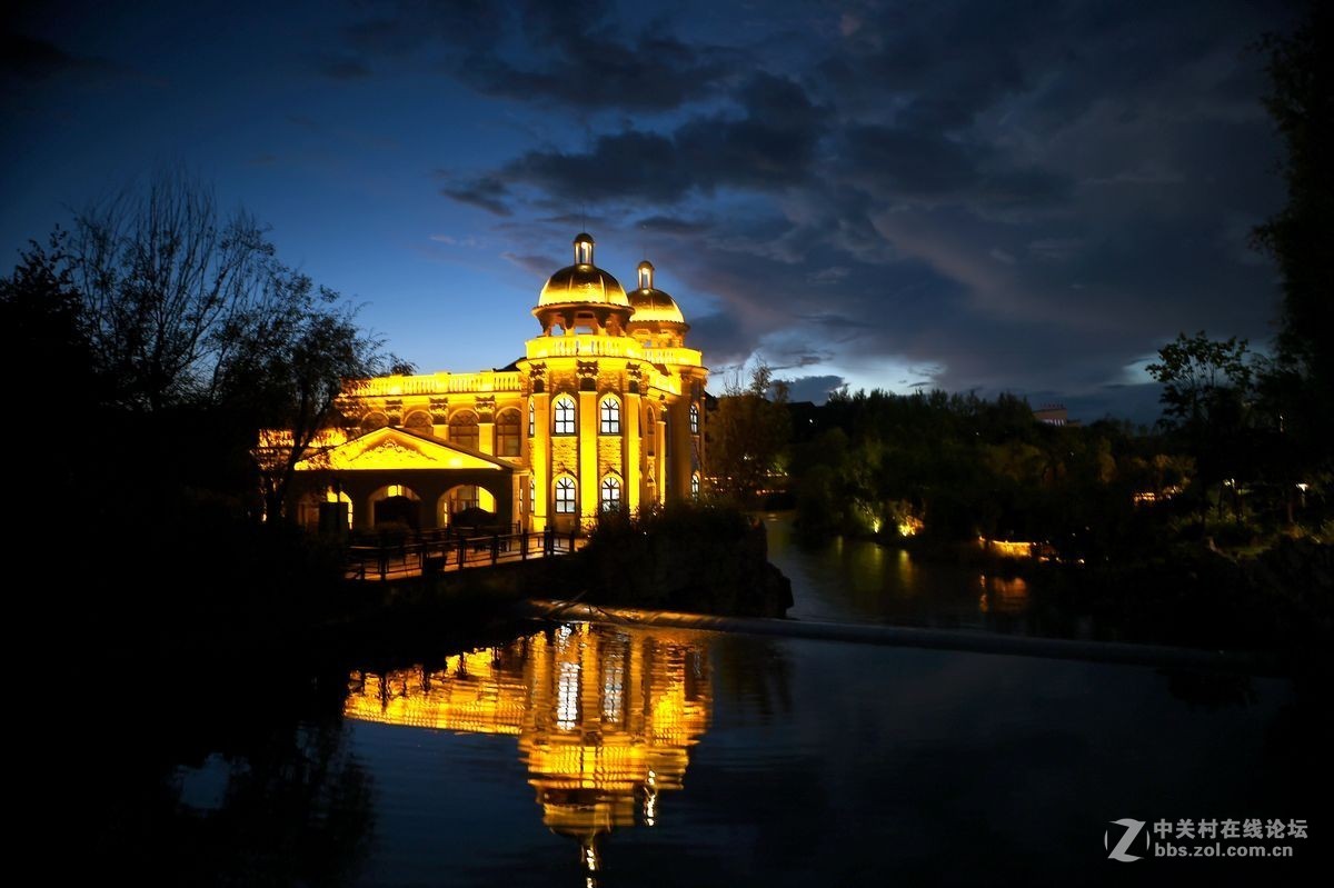 长白山脚下二道白河镇——夜景