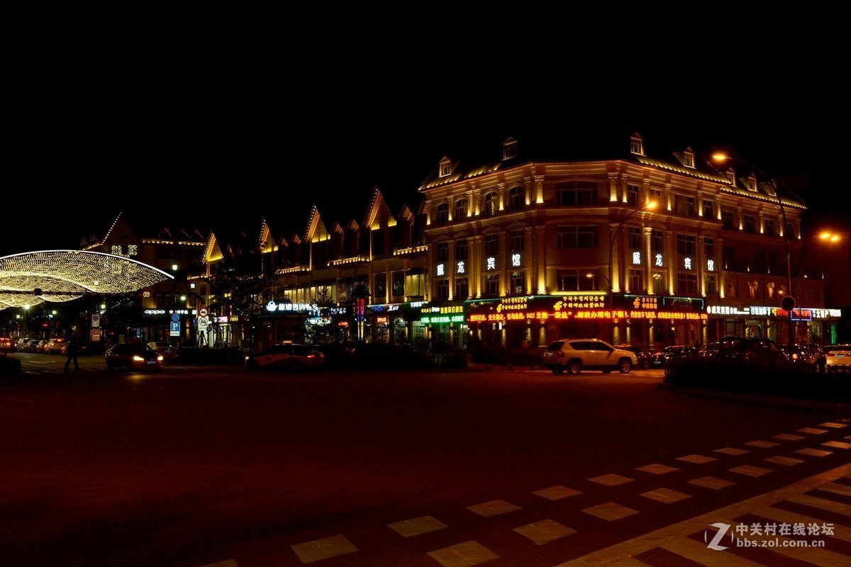 长白山脚下二道白河镇——夜景