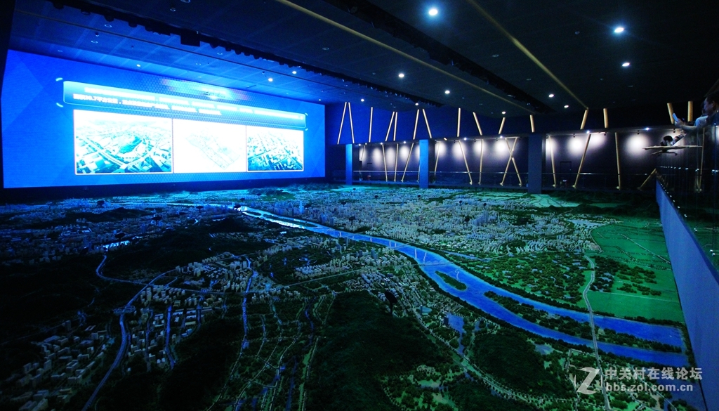 沙盘中的全景长沙