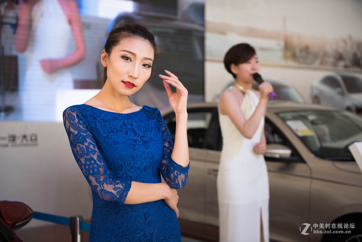 济宁鸟巢车展美女车模4.15